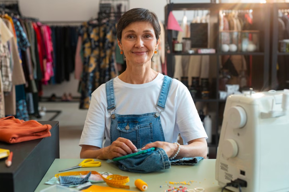 Emprendedora usando senkiu
